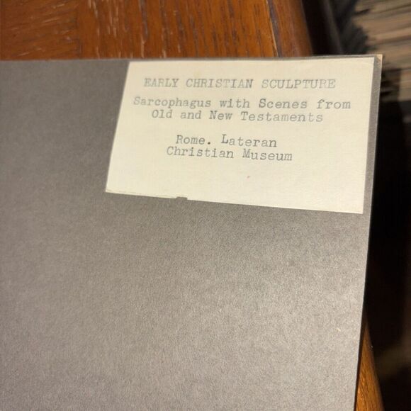 Vintage Sarcophagus Scenes Of Old New Testament Early Christian Sculpture Photo - Picture 3 of 4